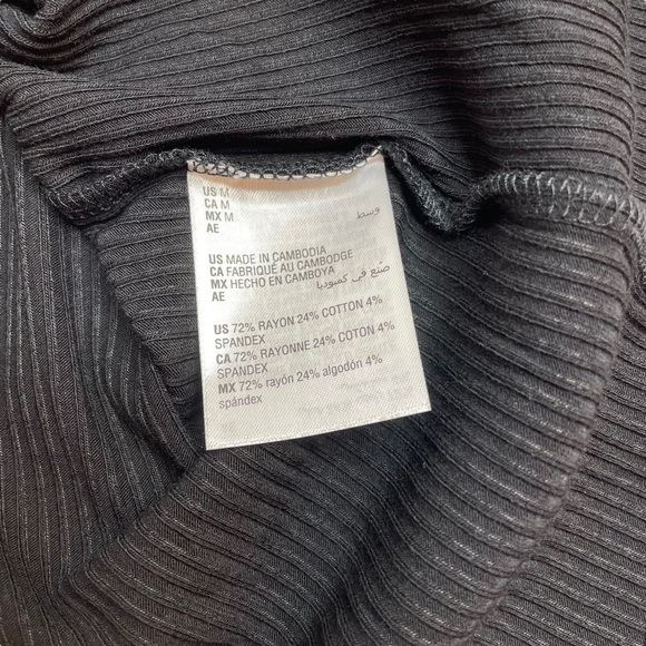 Jenni Ribbed Pajama Short Sleeve Shirt Deep Black Bundle of 2 Medium New - Picture 5 of 5